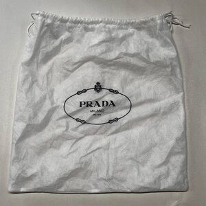 Prada Milano dust bag felt white‎ navy